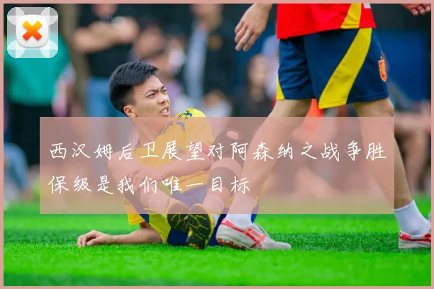 西汉姆后卫展望对阿森纳之战争胜保级是我们唯一目标